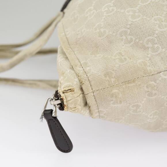 GUCCI GG Canvas Tote Bag Beige Silver - Picture 4 of 16